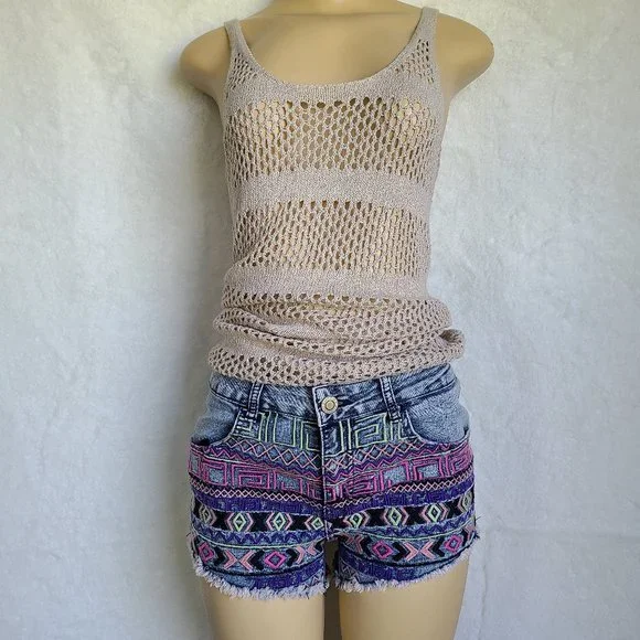 Rue 21 LOT 3 Pair Embroidered Denim Shorts - Picture 2 of 7